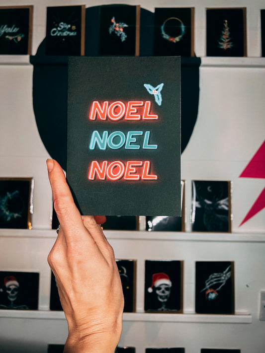 Noel Noel Noel Christmas Card (white back)