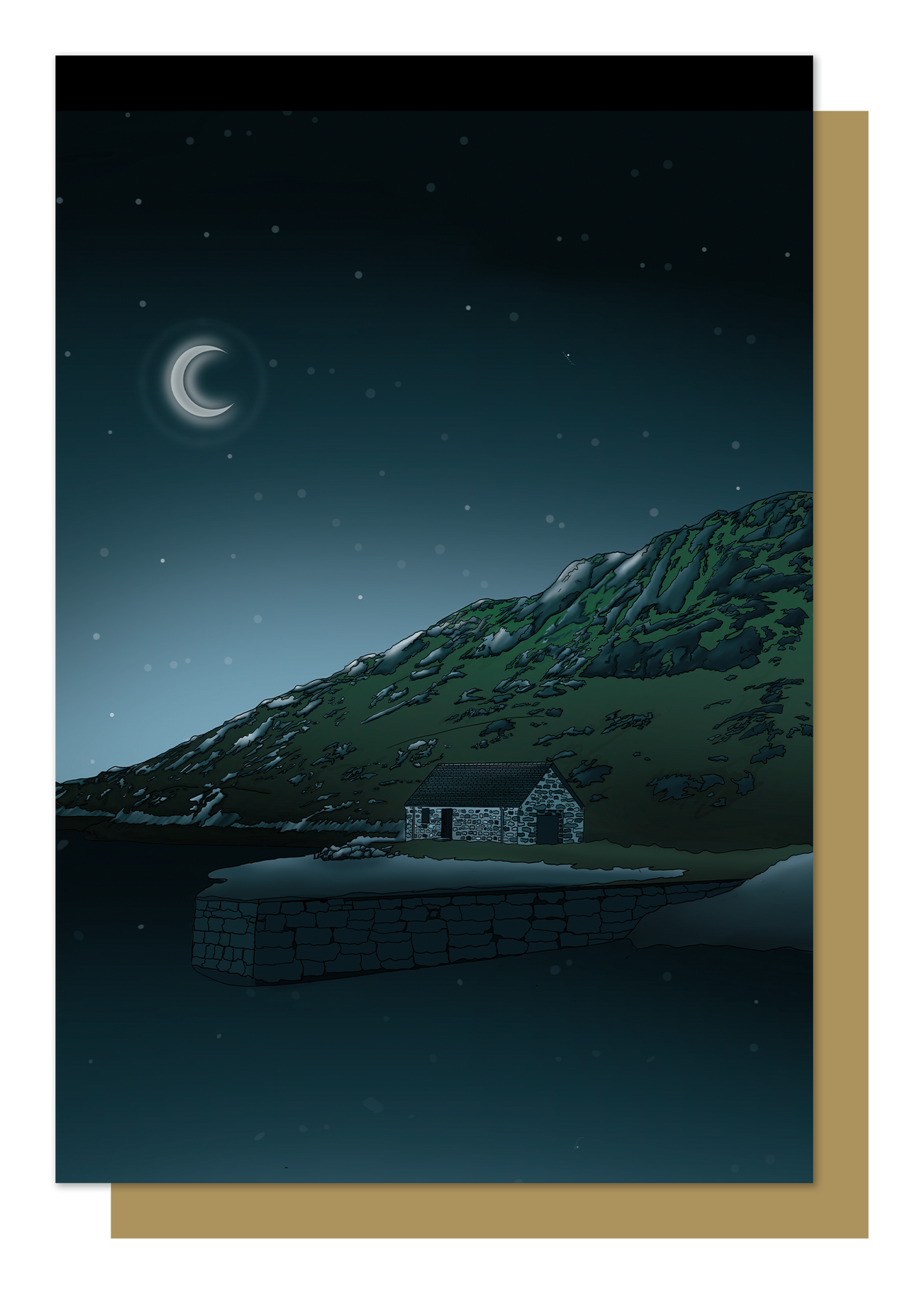 Set of 12 Scotland Starry Night Greetings Cards