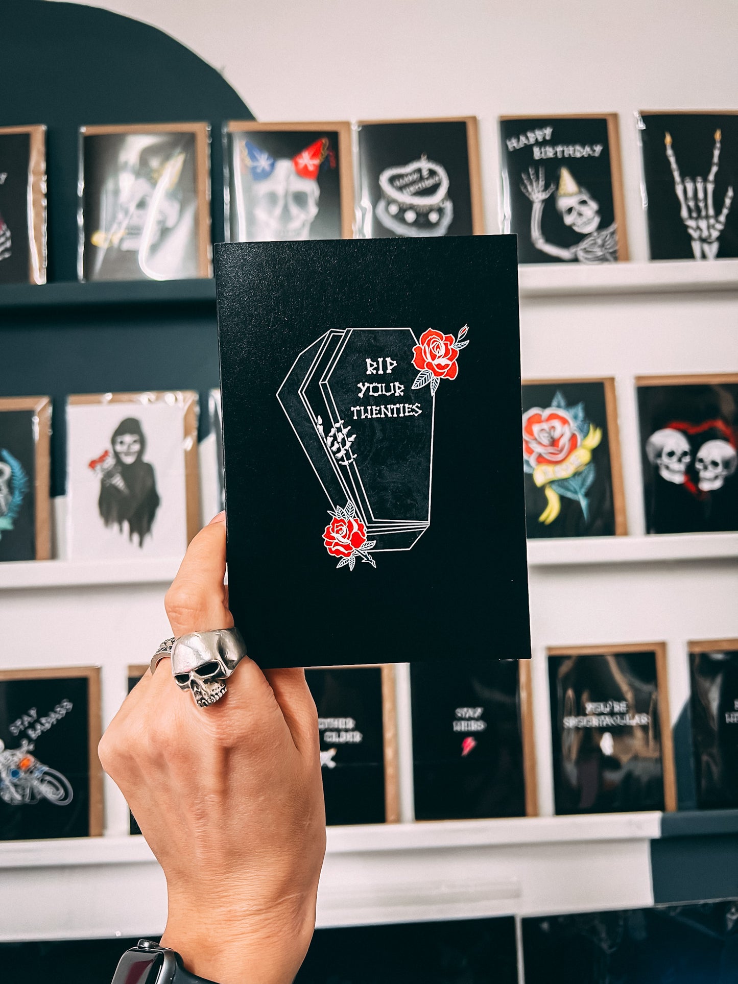 RIP Your Twenties Coffin Gothic 30th Birthday Card