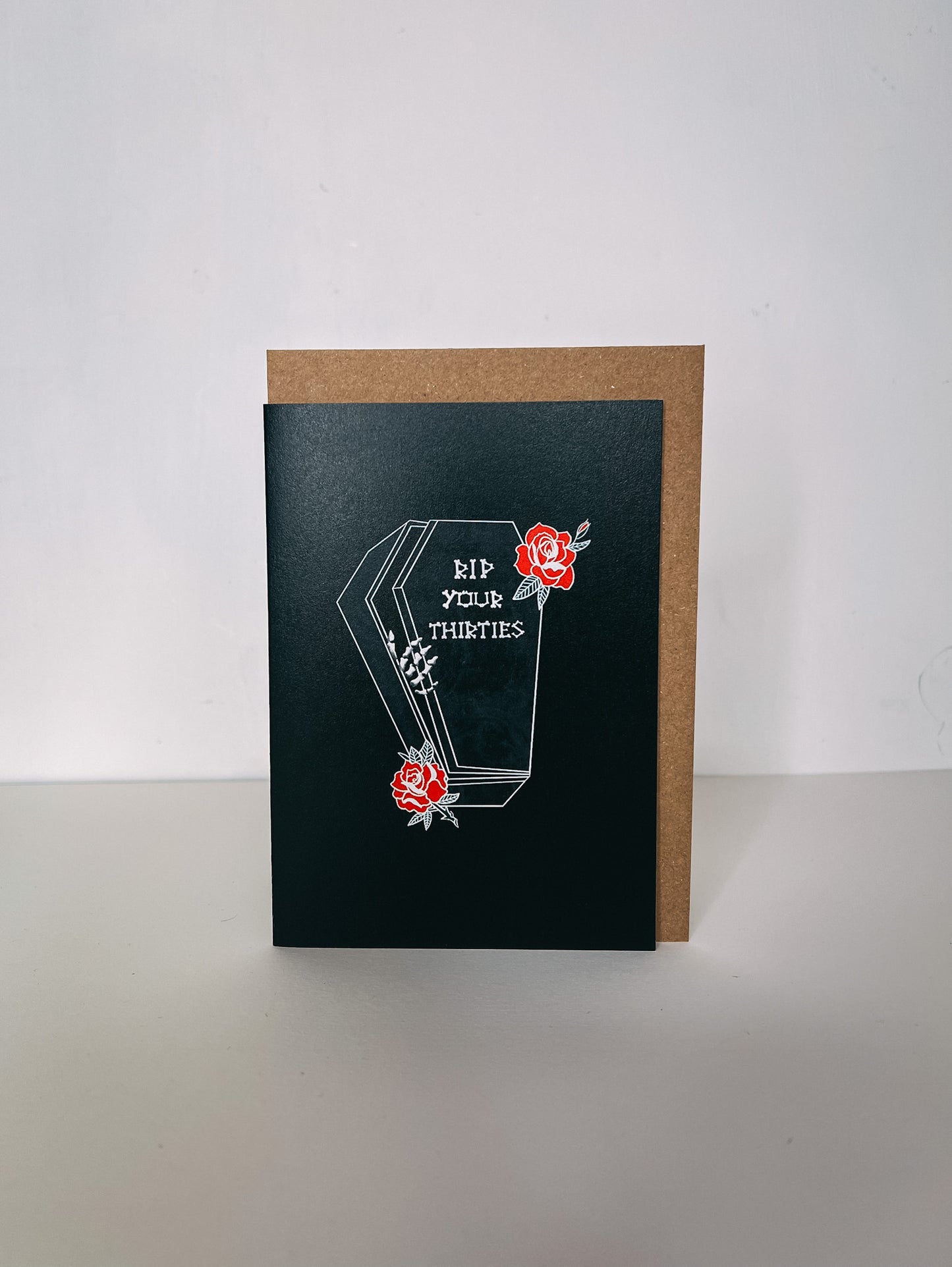 RIP Your Thirties Coffin Gothic 40th Birthday Card