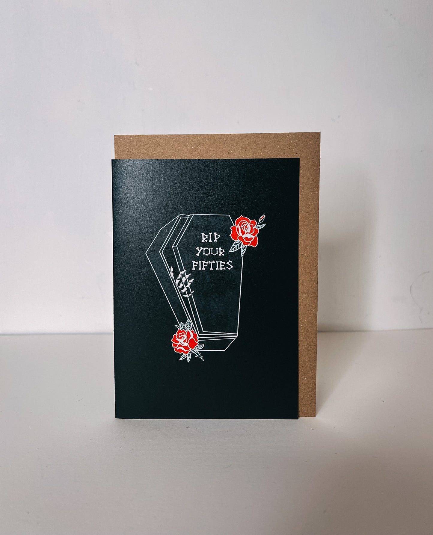 RIP Your Fifties Coffin Gothic 60th Birthday Card