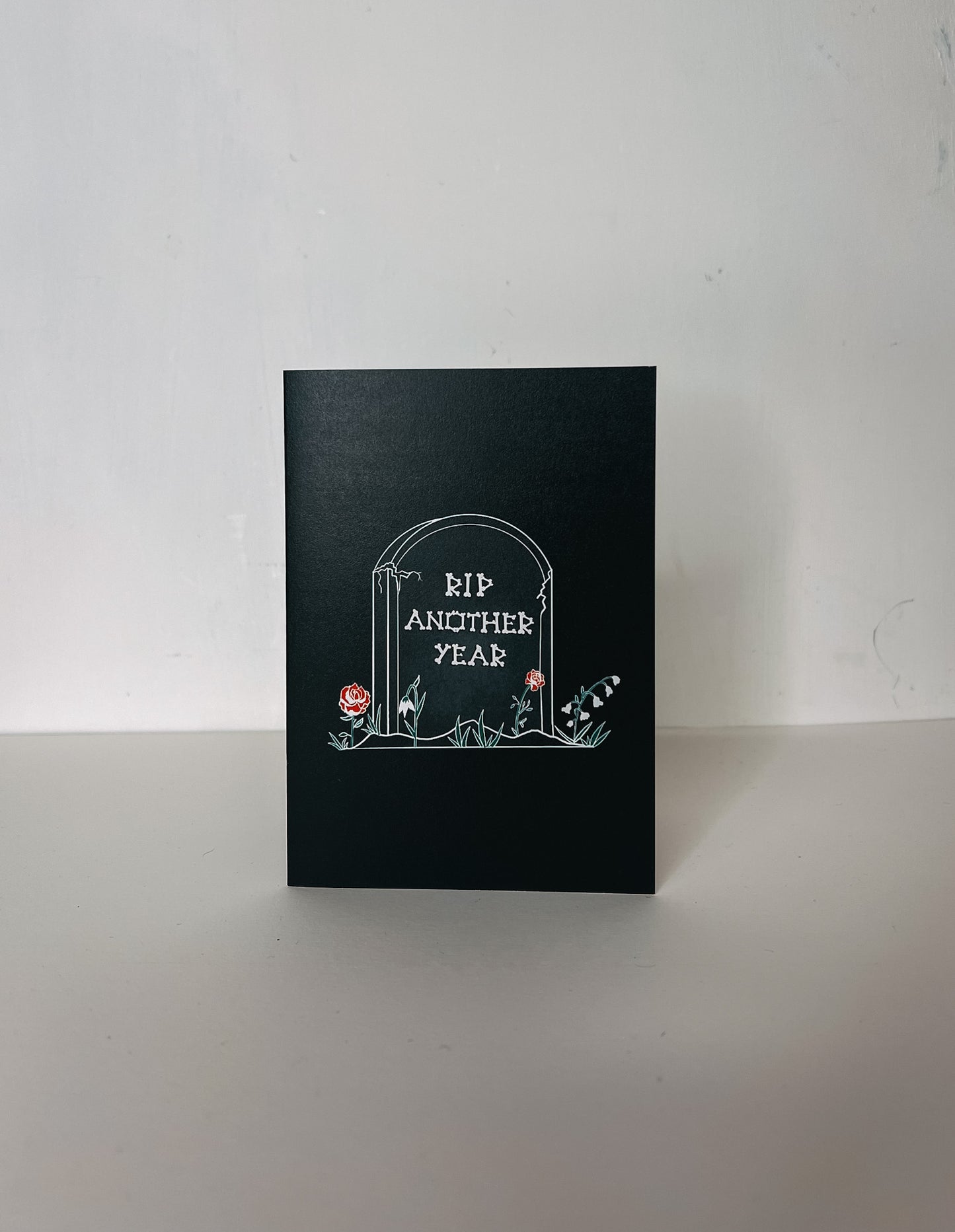 RIP Another Year Gravestone Gothic Birthday Card