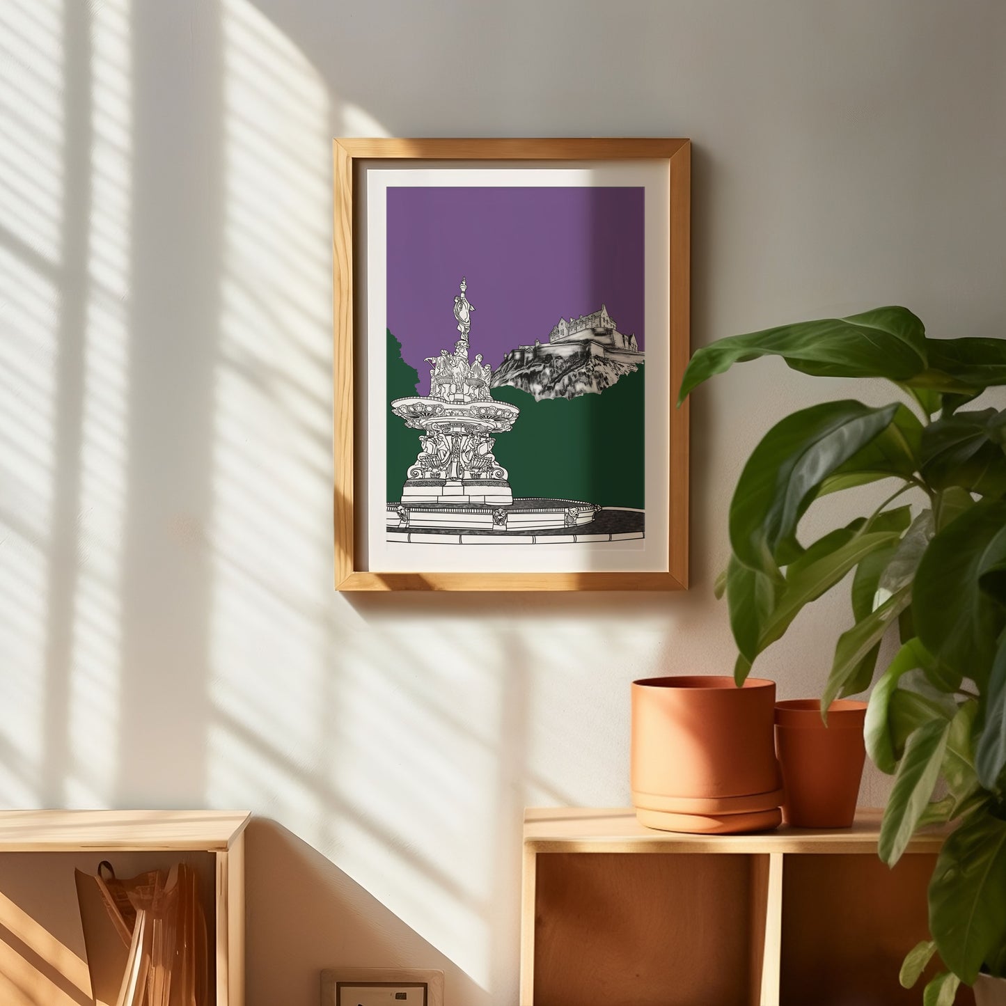 Ross Fountain and Edinburgh Castle Art Print