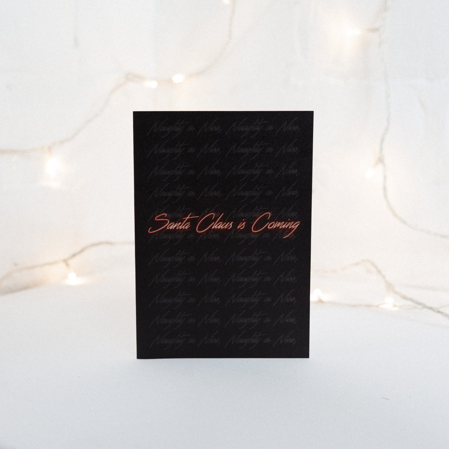 Santa Claus Is Coming Christmas Card