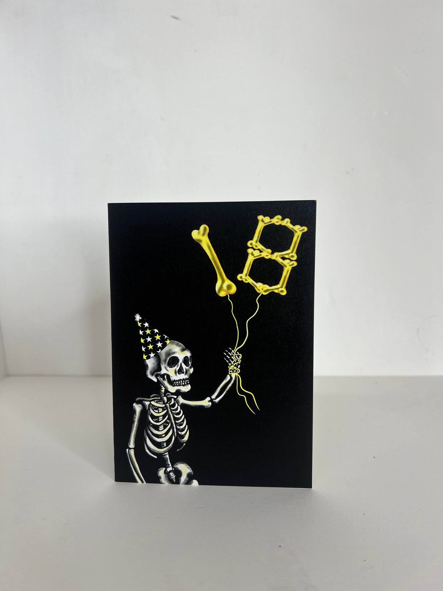 18th Balloon Skeleton Gothic Birthday Card