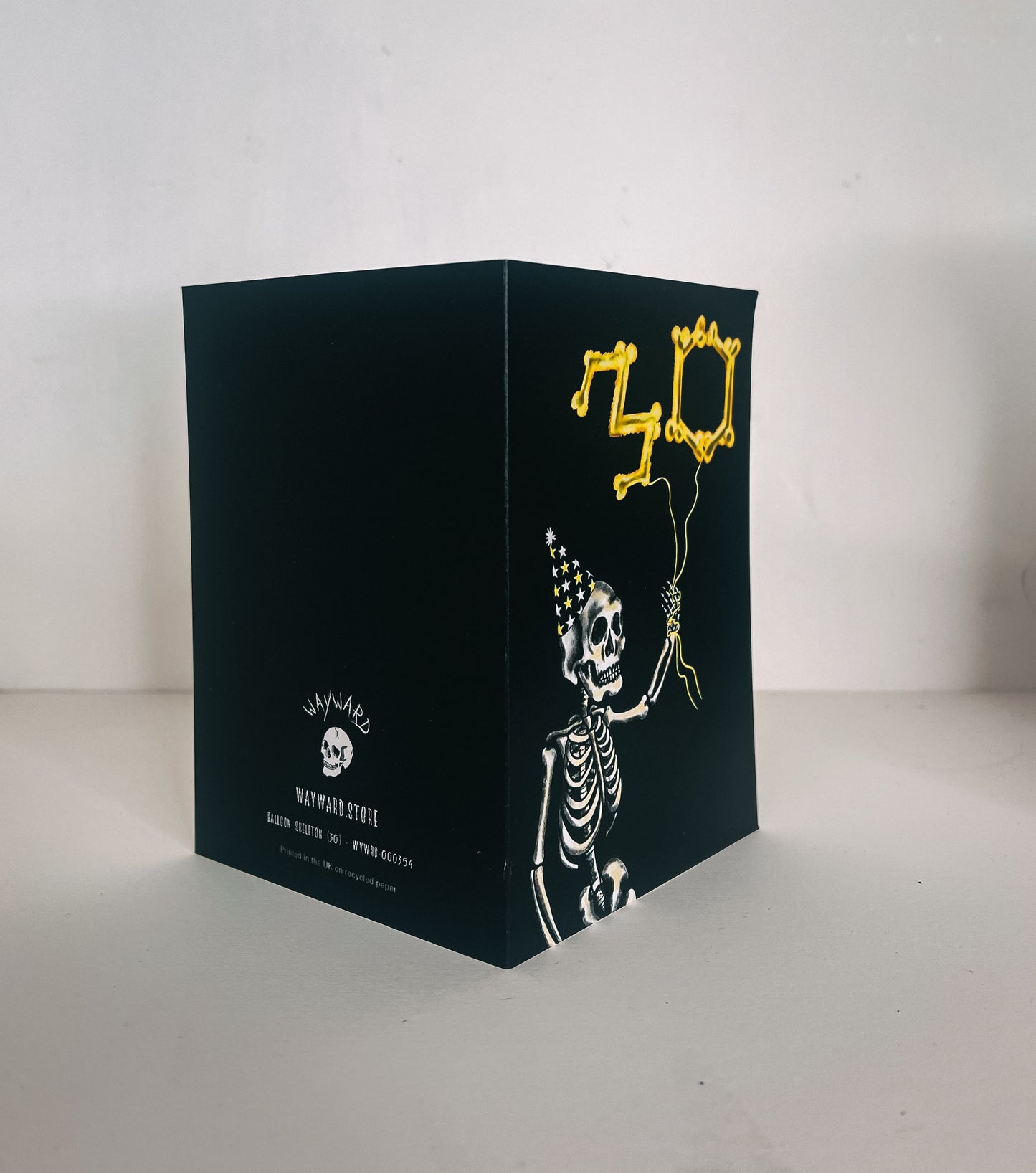 30 Balloon Skeleton Gothic Birthday Card