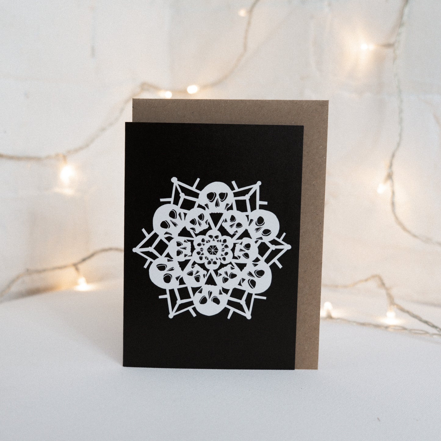 Skull Snowflake Gothic Christmas Card