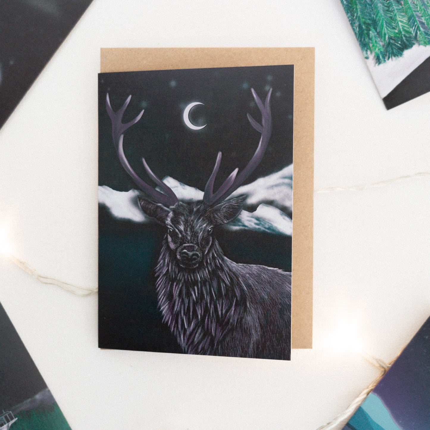 Mountain Deer Greetings Card