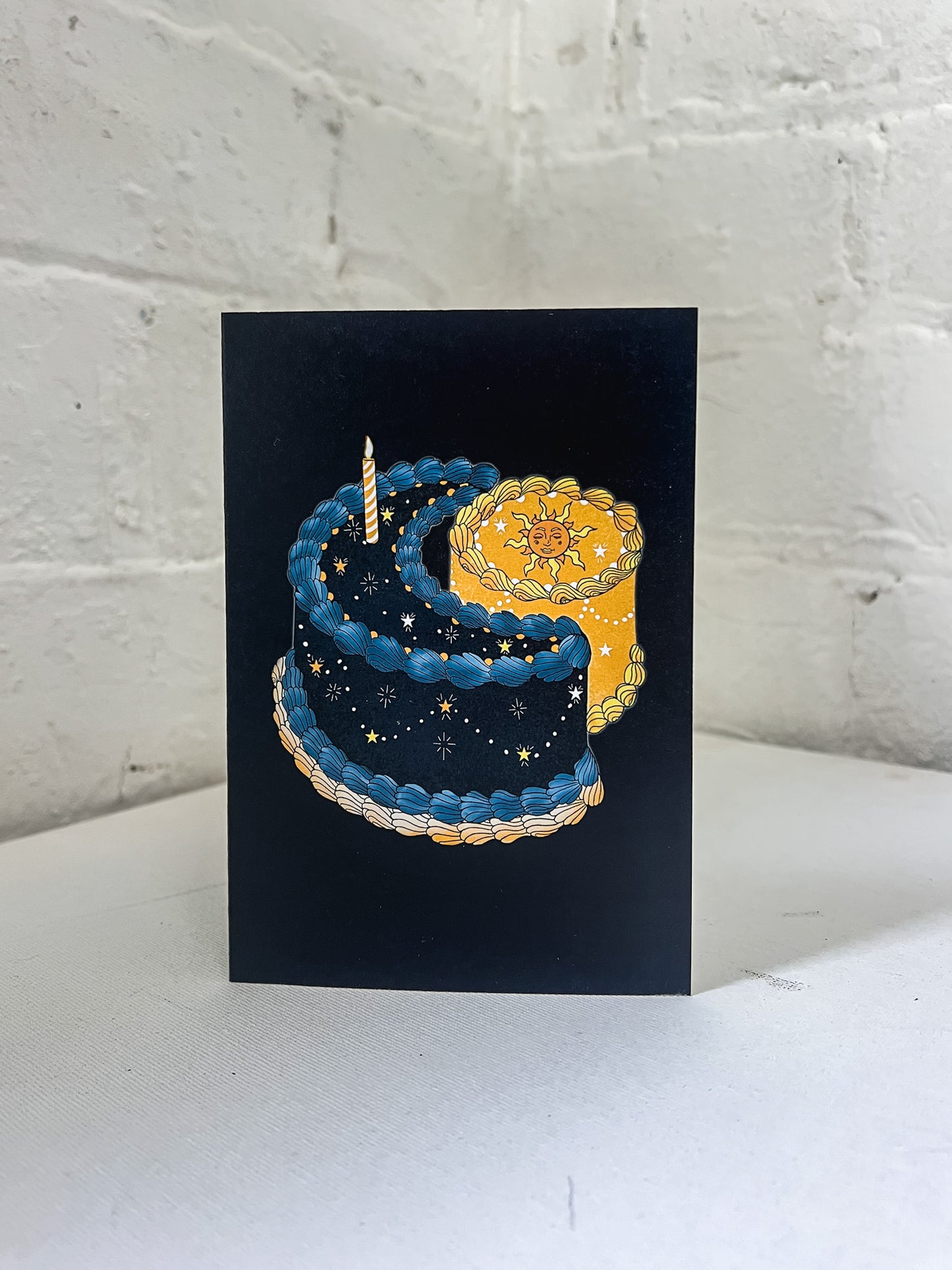 Sun and Moon Birthday Cake Card
