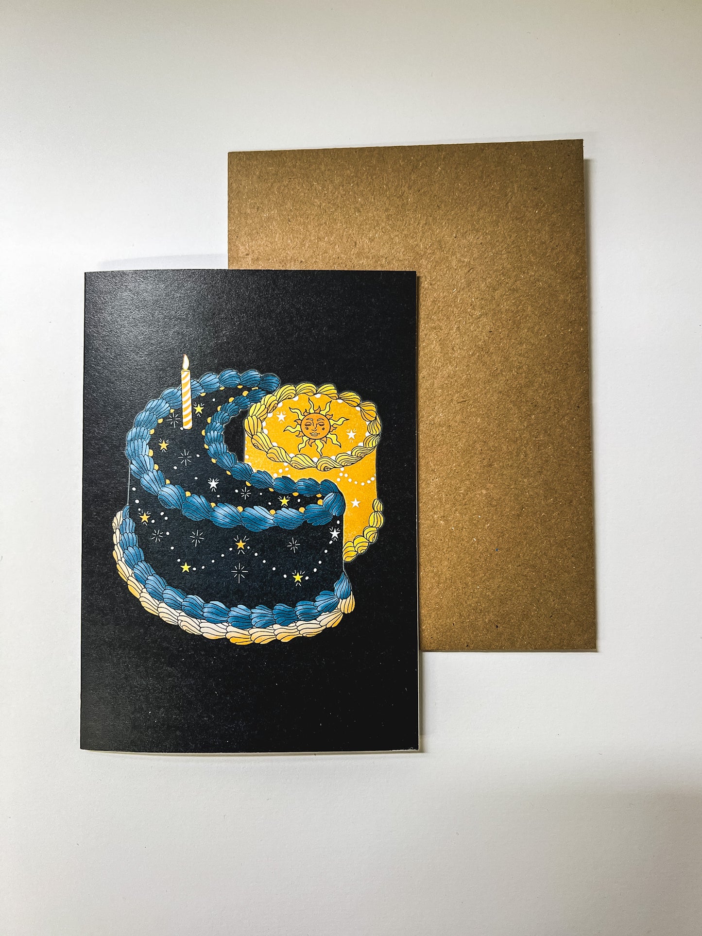 Sun and Moon Birthday Cake Card