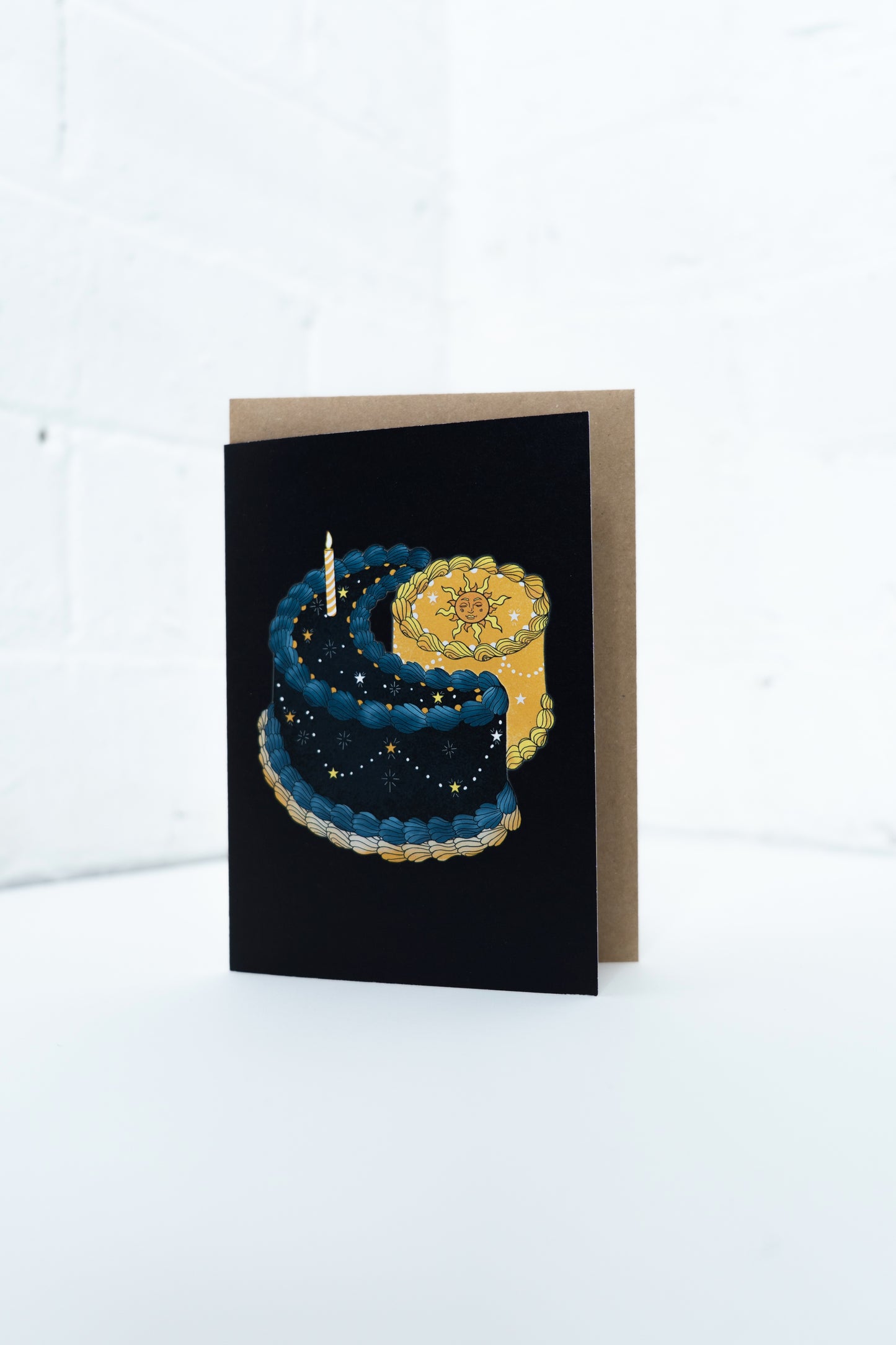 Sun and Moon Birthday Cake Card