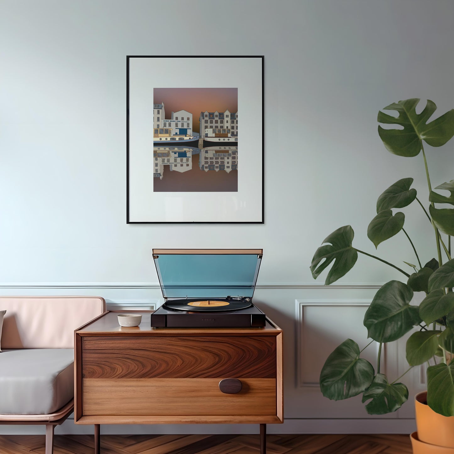 Timberbush Leith Shore Sunset  Edinburgh Art Print