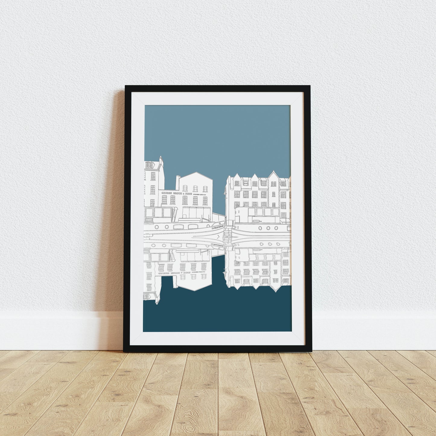 Timberbush Leith Shore Edinburgh Art Print Block Colour