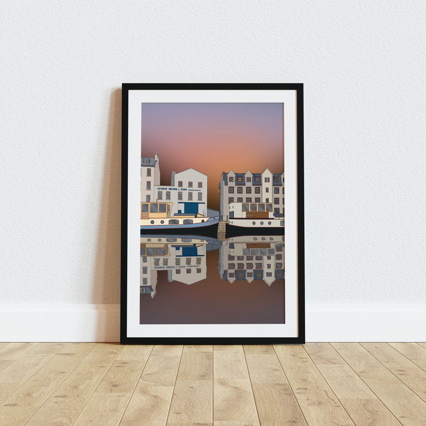 Timberbush Leith Shore Sunset  Edinburgh Art Print