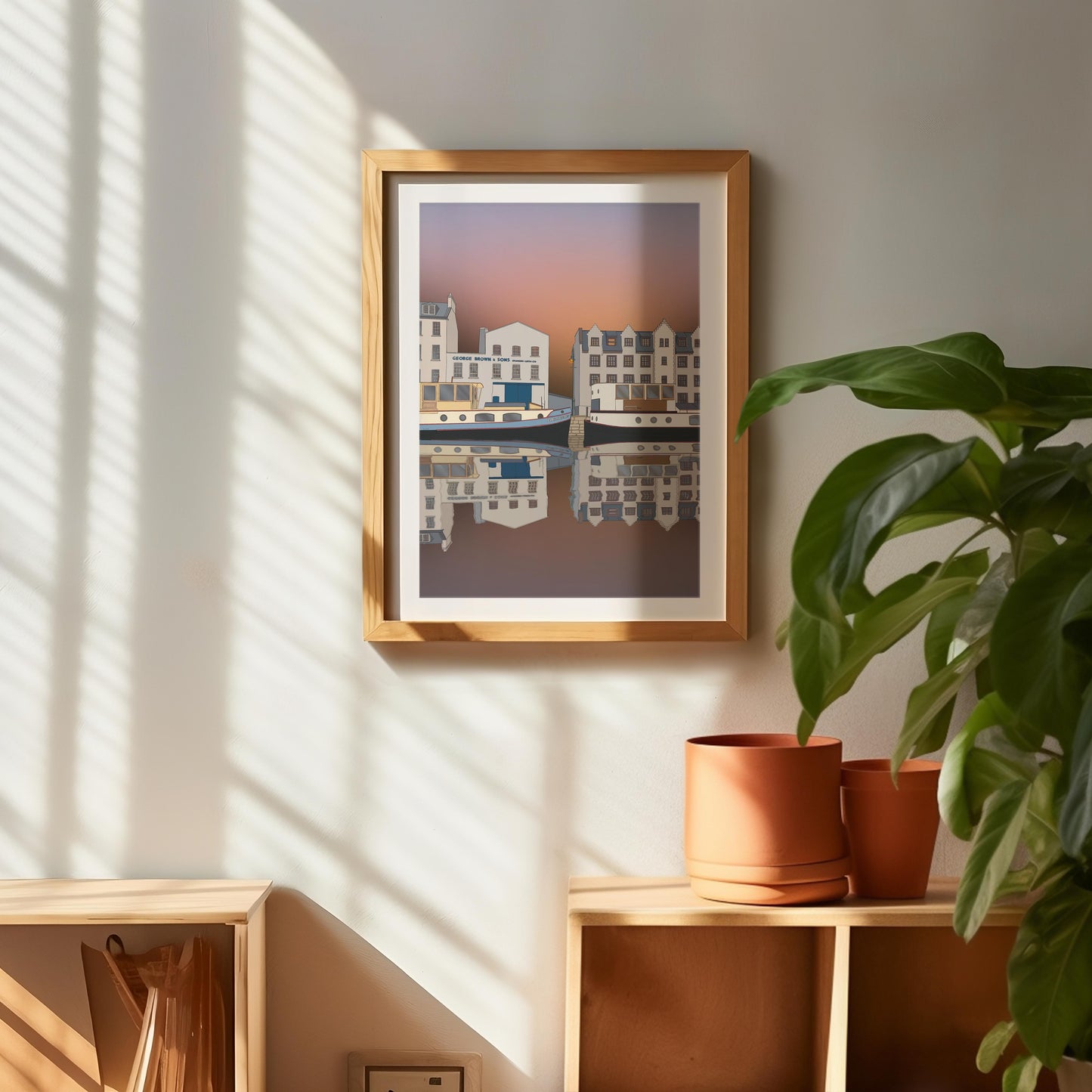 Timberbush Leith Shore Sunset  Edinburgh Art Print