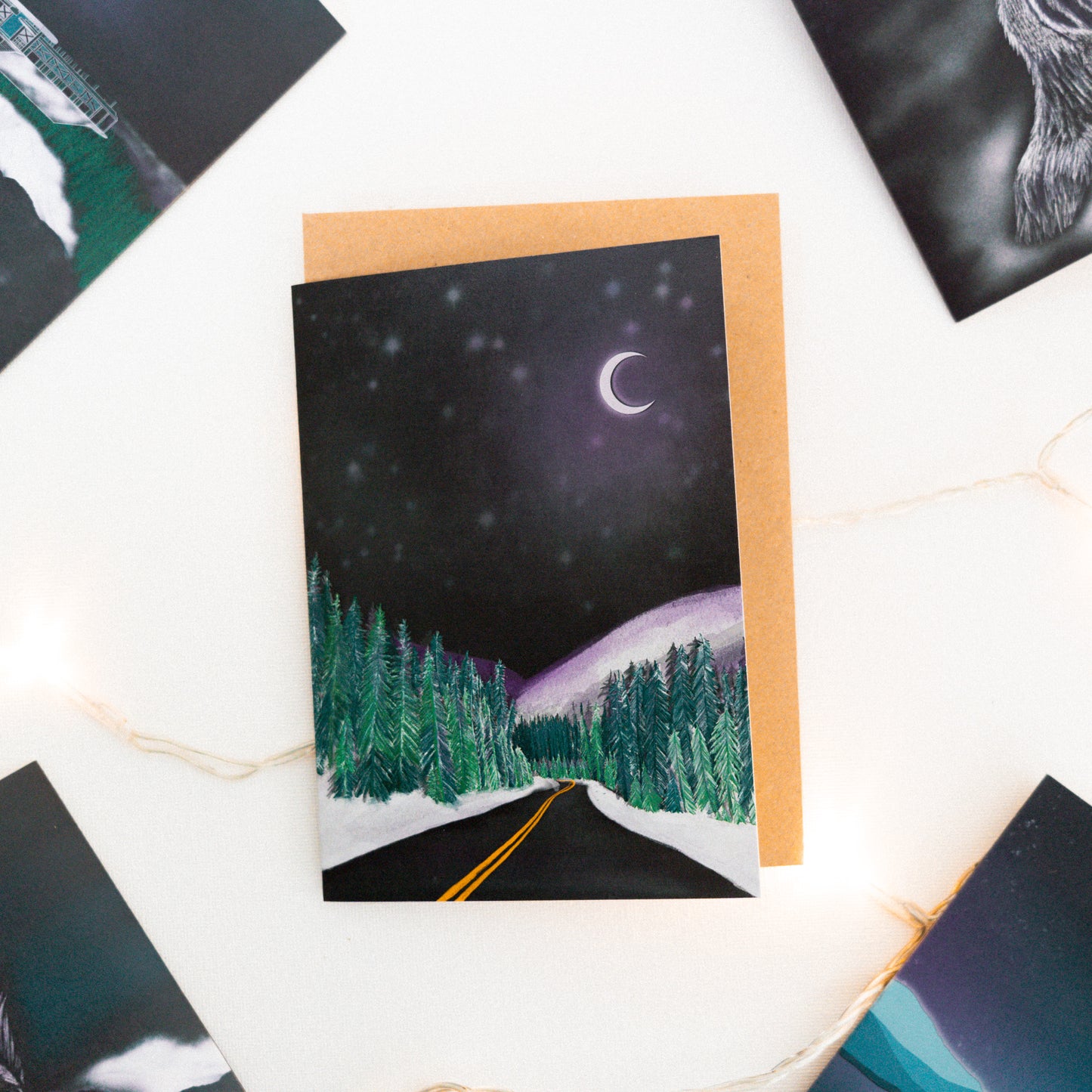 Set of 12 Winter Landscape Christmas Cards