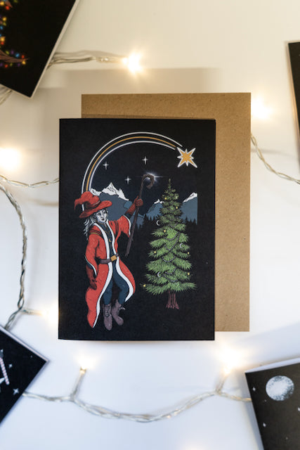 Winter Wizard Gothic Christmas Card