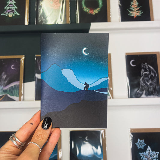 Glencoe Wolf Scotland Greetings Card