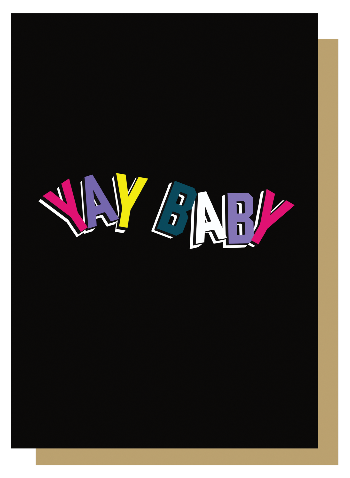 Yay Baby Bold Alphabet Greetings Card