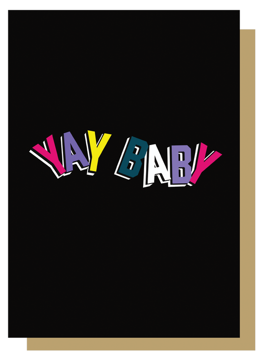 Yay Baby Bold Alphabet Greetings Card