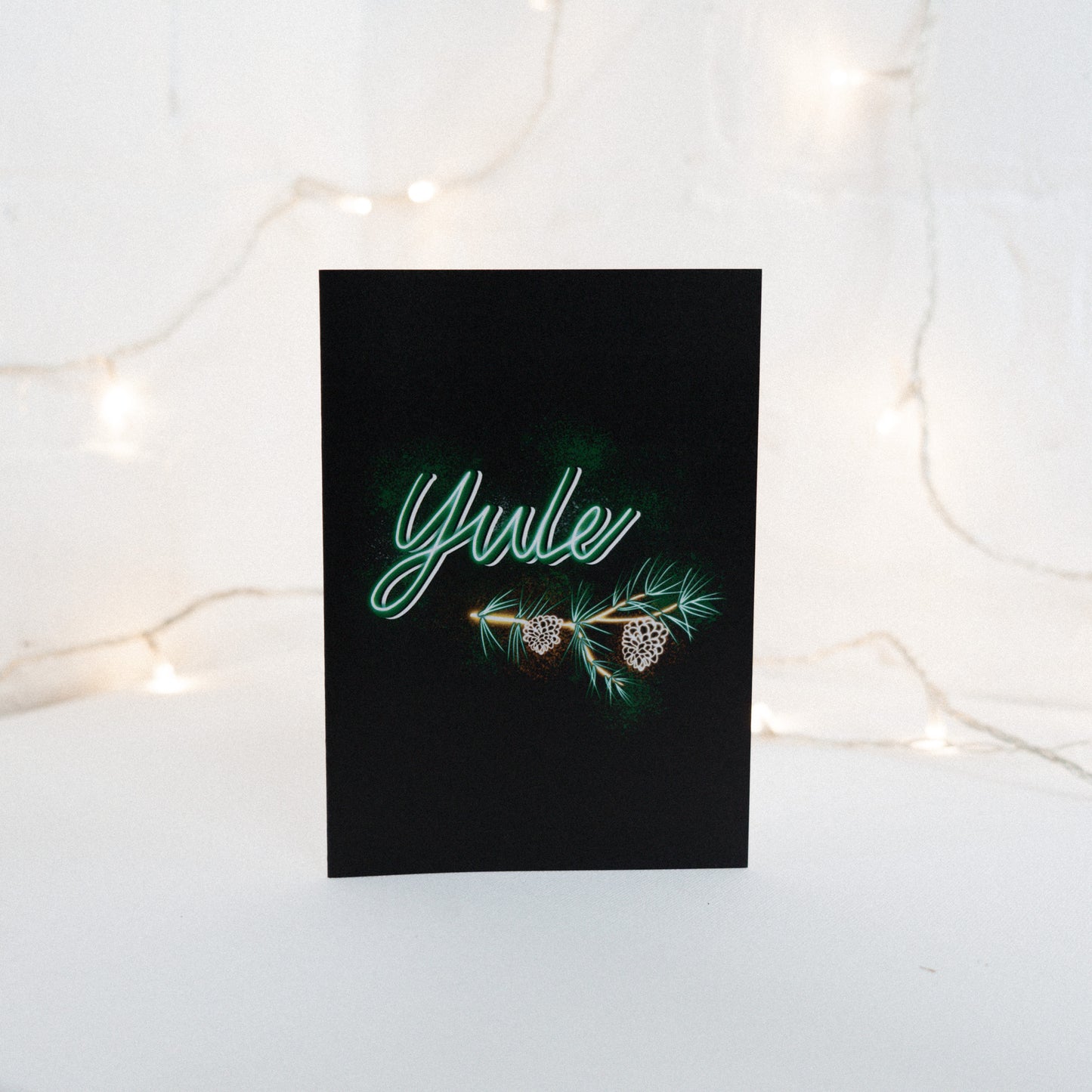 Yule Neon Greetings Card