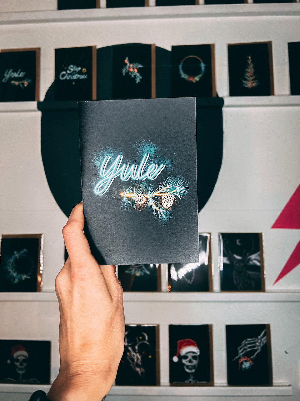 Yule Neon Greetings Card