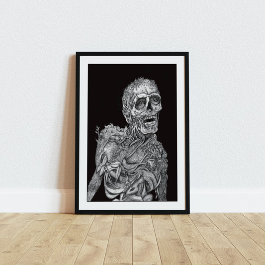 Zombie Gothic Art Print