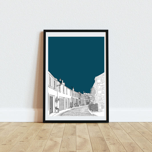 Circus Lane Colour Block Edinburgh Art Print