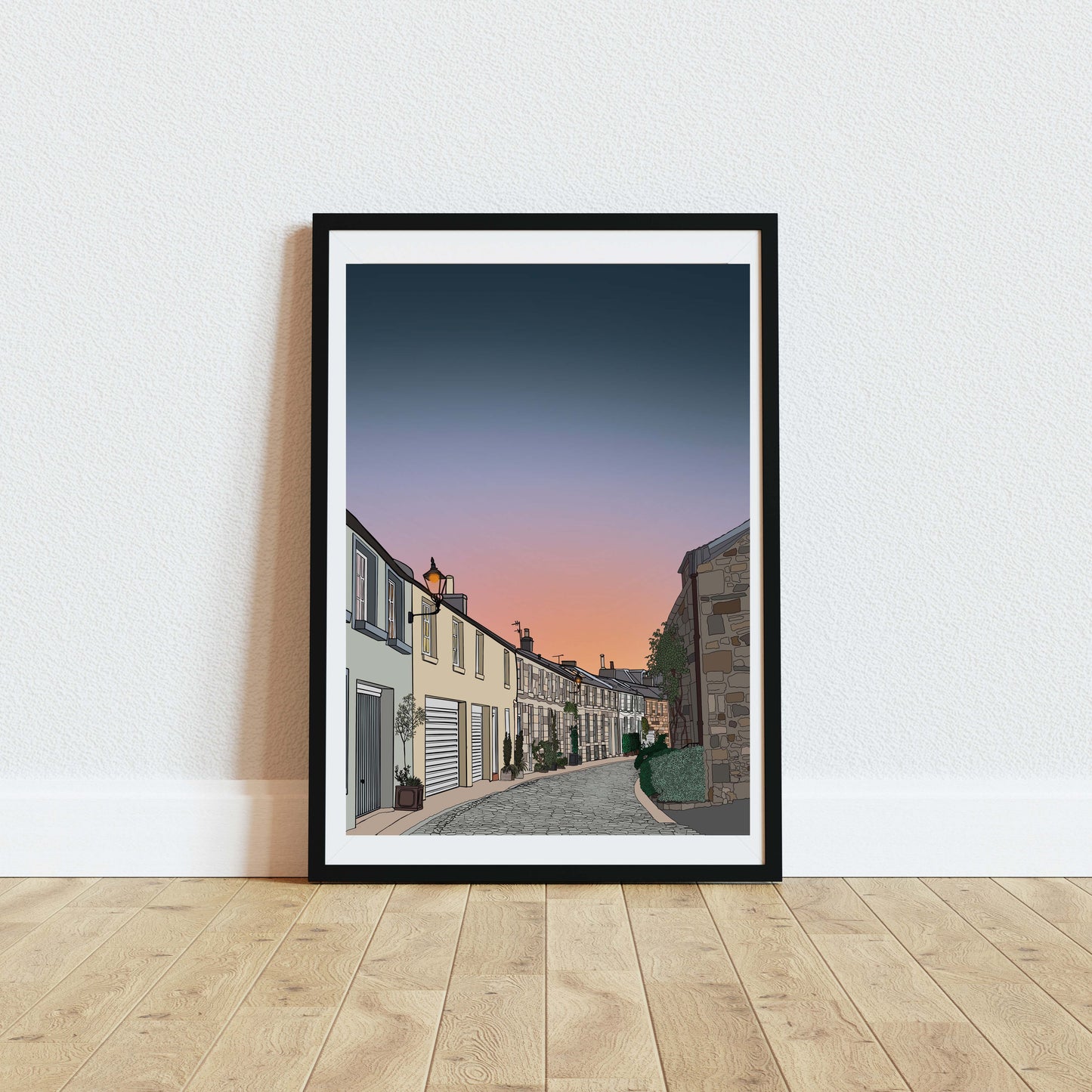 Circus Lane Sunset Edinburg Art Print