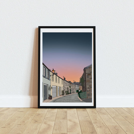 Circus Lane Sunset Edinburg Art Print