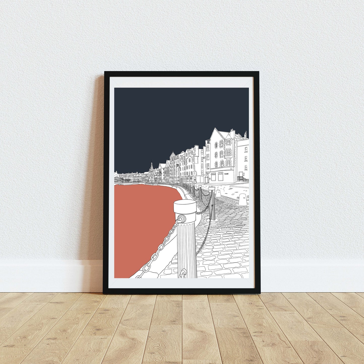 Leith Shore Edinburgh Colour Block Art Print