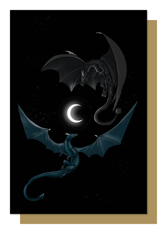 Mystical Beasts: Dragons in Love Greetings Card