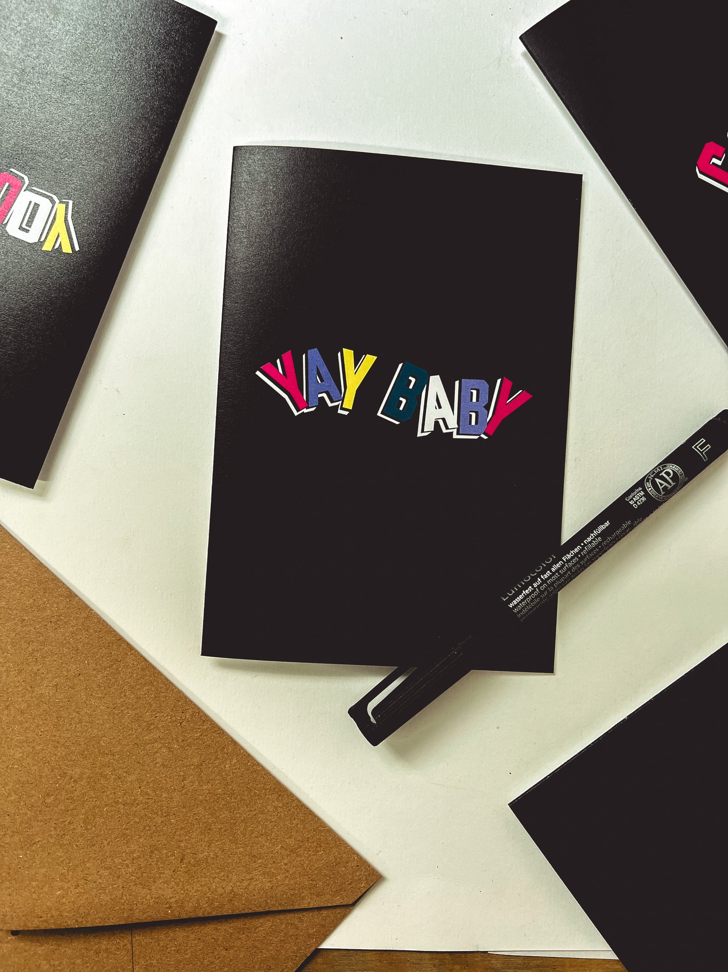 Yay Baby Bold Alphabet Greetings Card