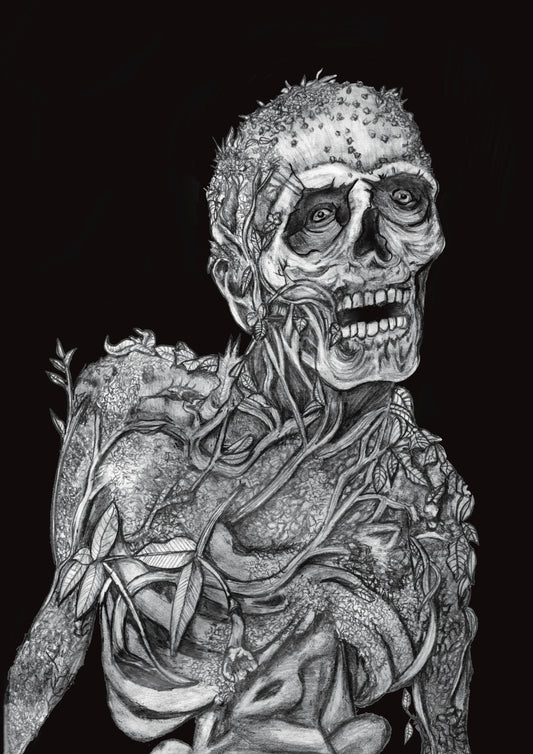 Zombie Gothic Art Print