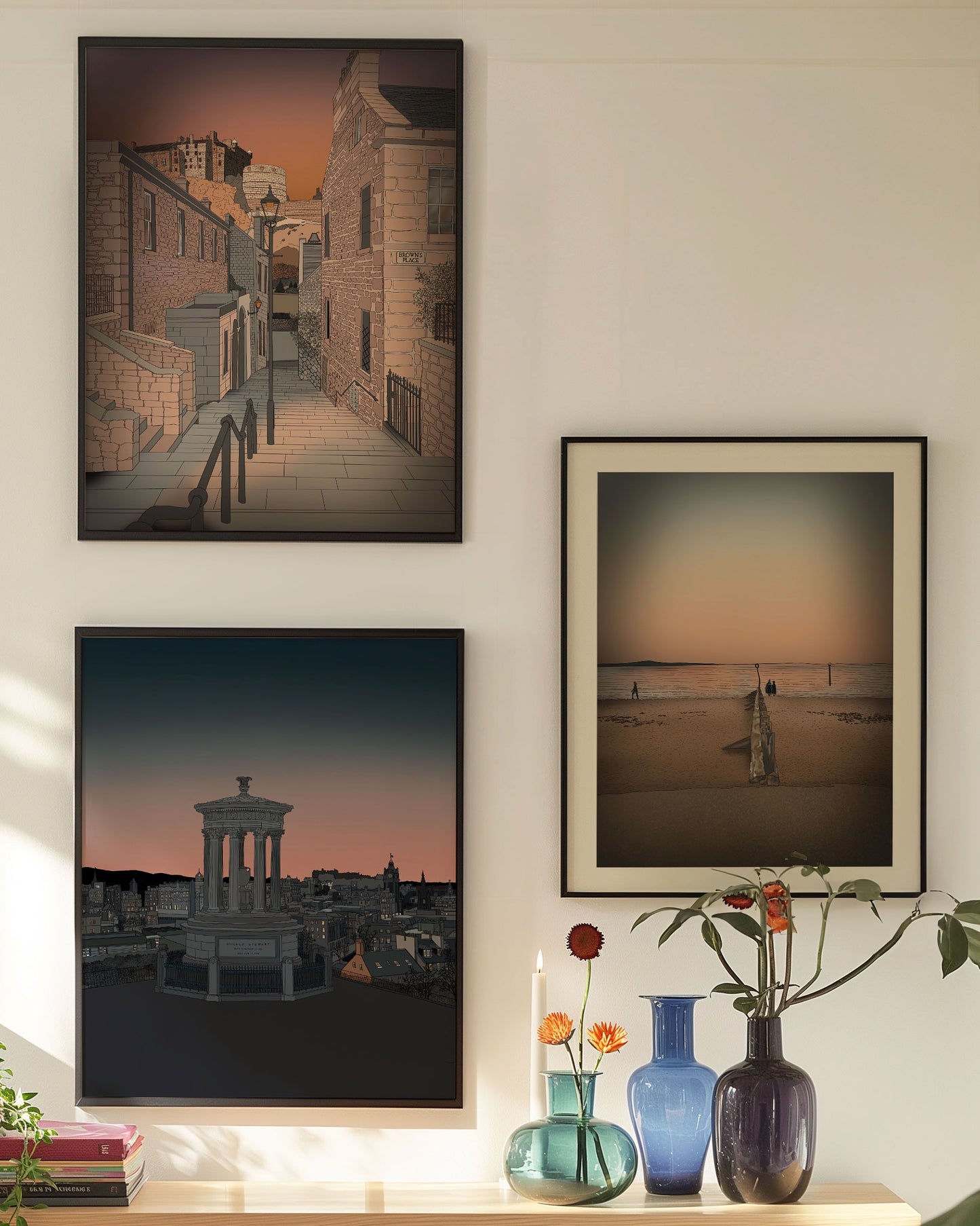 Calton Hill Sunset Edinburgh Art Print
