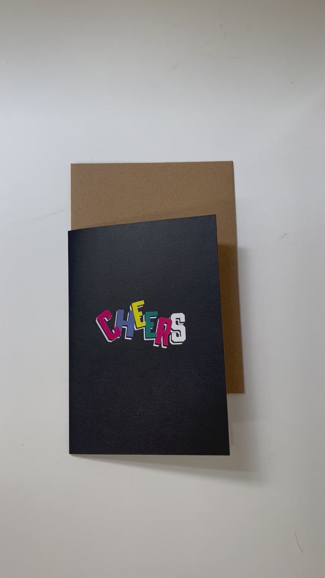 Wayward Cheers Bold Alphabet Thank You Black Card video