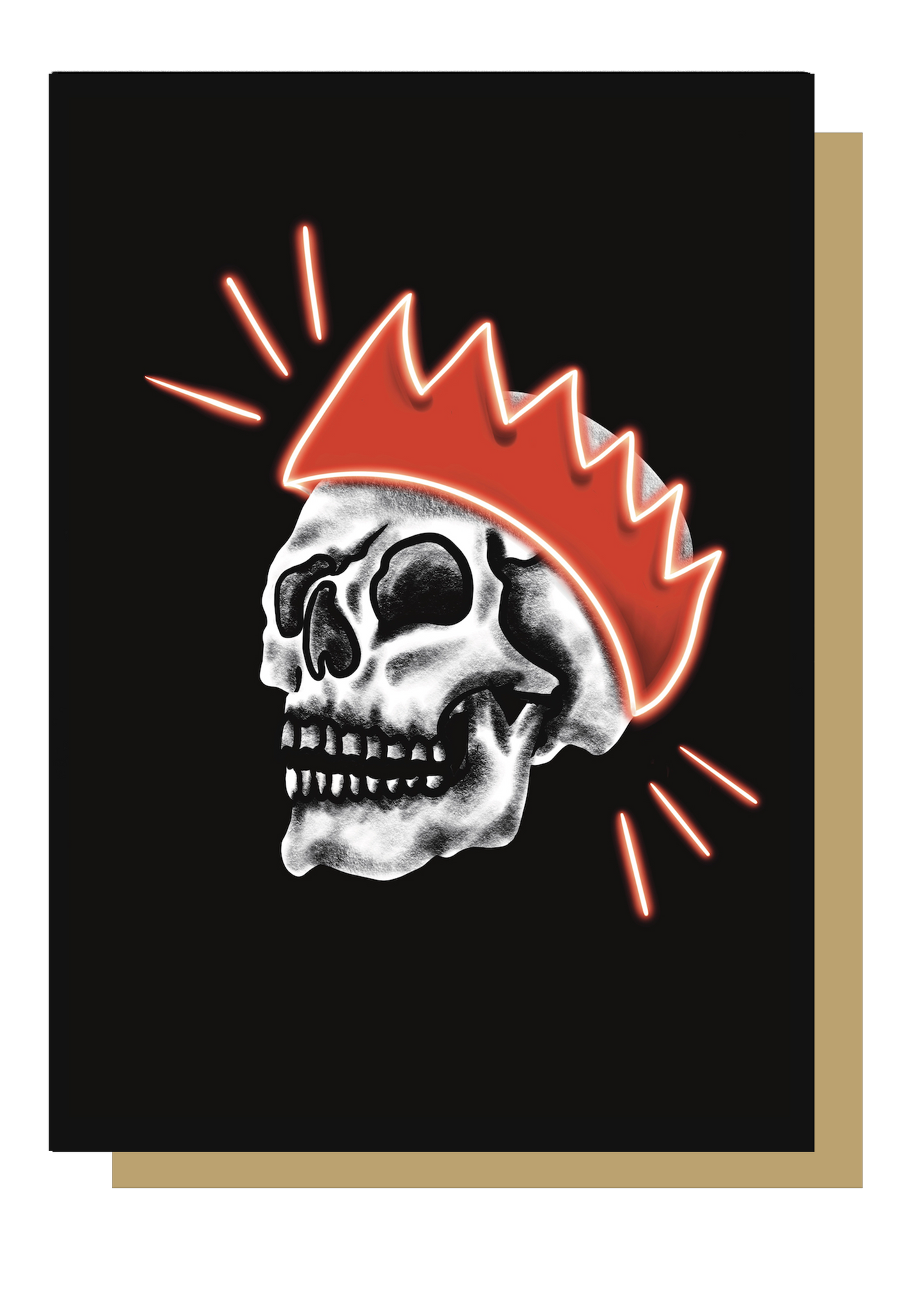 Pre-Order Skull With Hat Gothic Christmas Card