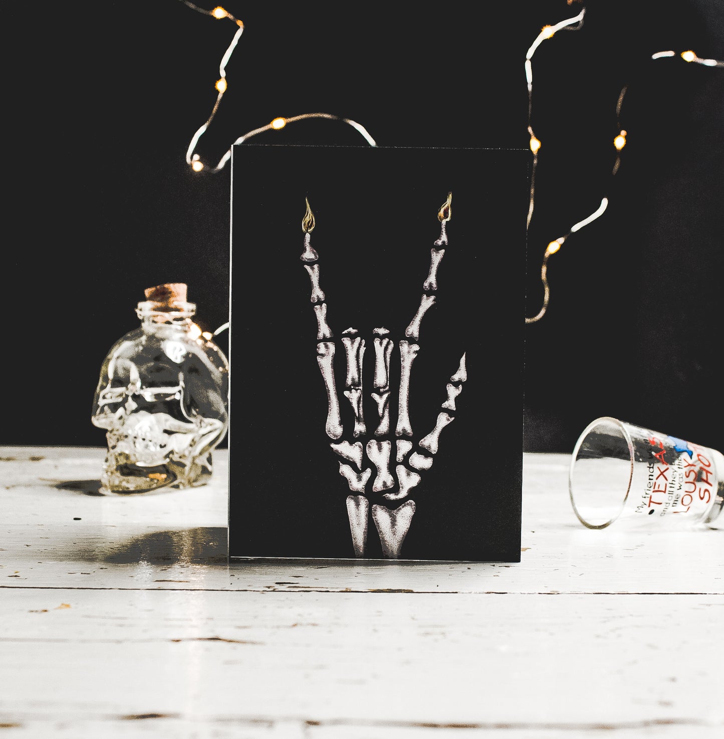 Rock Out Skeleton - Gothic Birthday Card