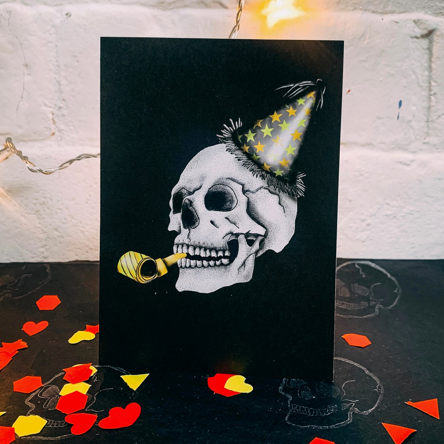 Party Hat Skull Gothic Birthday Card
