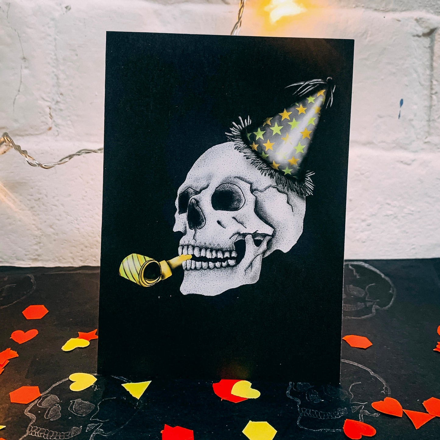 Party Hat Skull Gothic Birthday Card