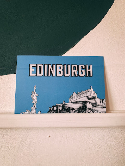 Edinburgh Castle Travel Postcard by Wayward