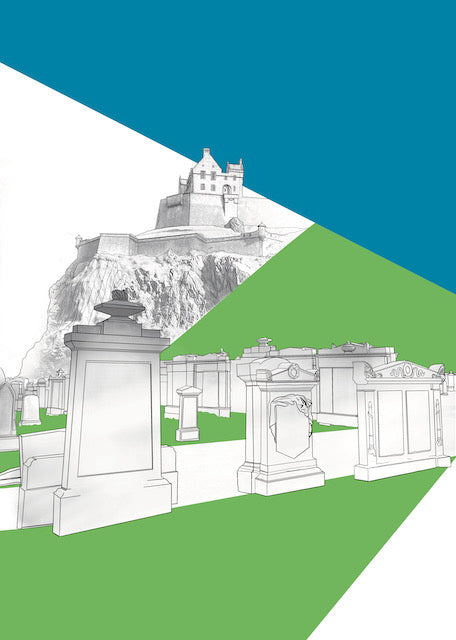 Saint Cuthbert's Kirkyard  and Edinburgh Castle Art Print