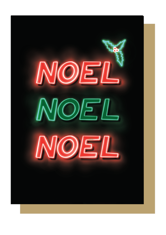 Noel Noel Noel Christmas Card (white back)