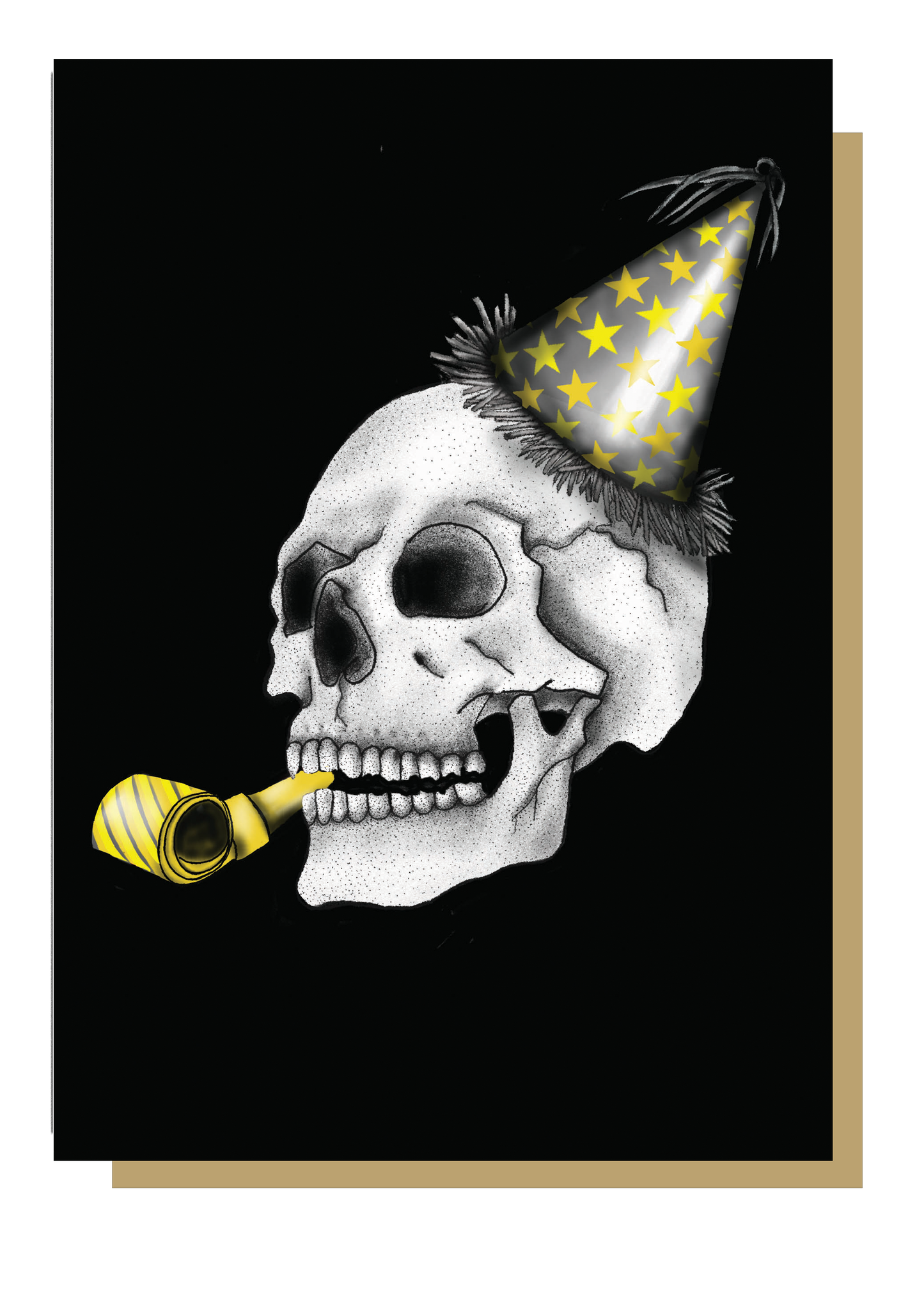 Party Hat Skull Gothic Birthday Card