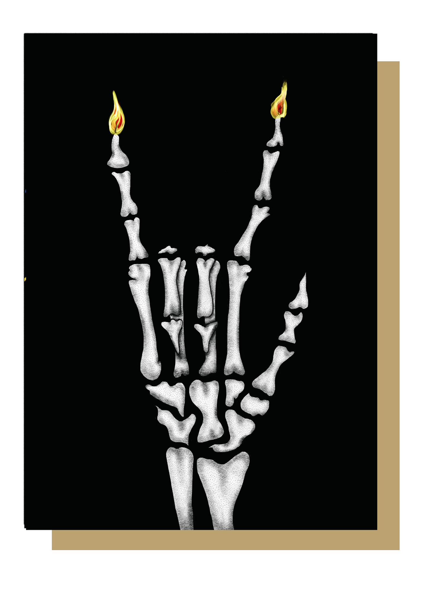 Rock Out Skeleton - Gothic Birthday Card