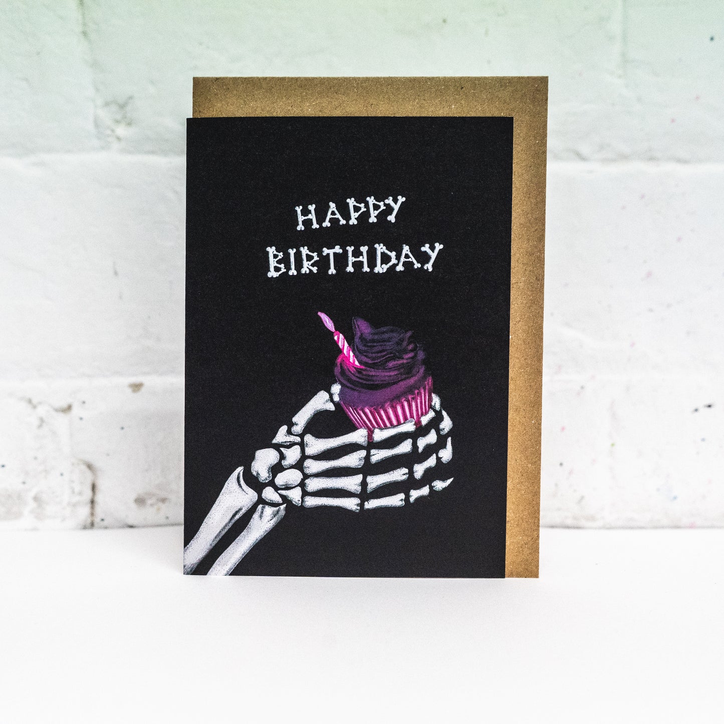 Happy Birthday Cupcake Gothic Greetings Card