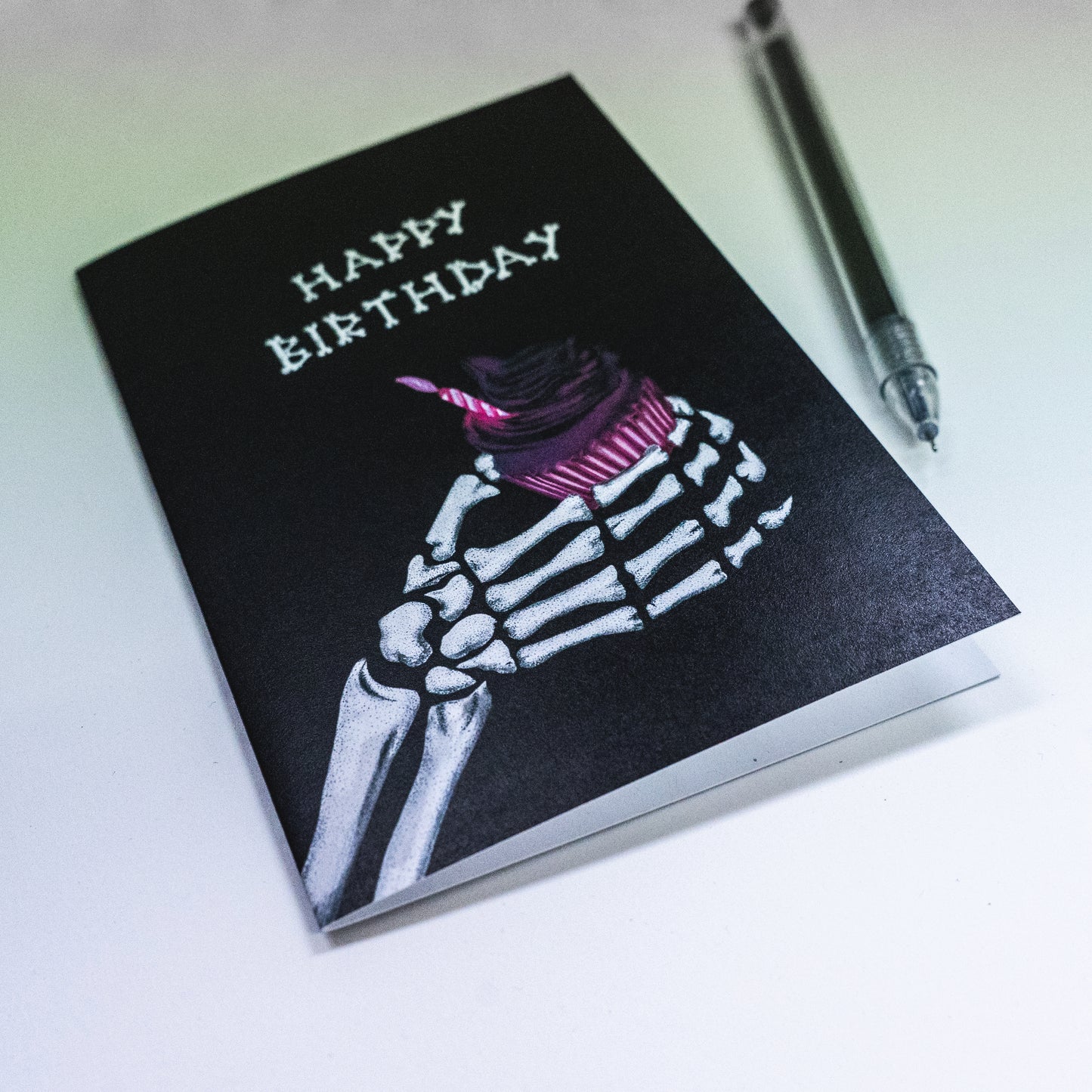 Happy Birthday Cupcake Gothic Greetings Card