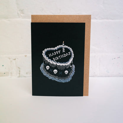 Gothic Birthday Cake Greetings Card