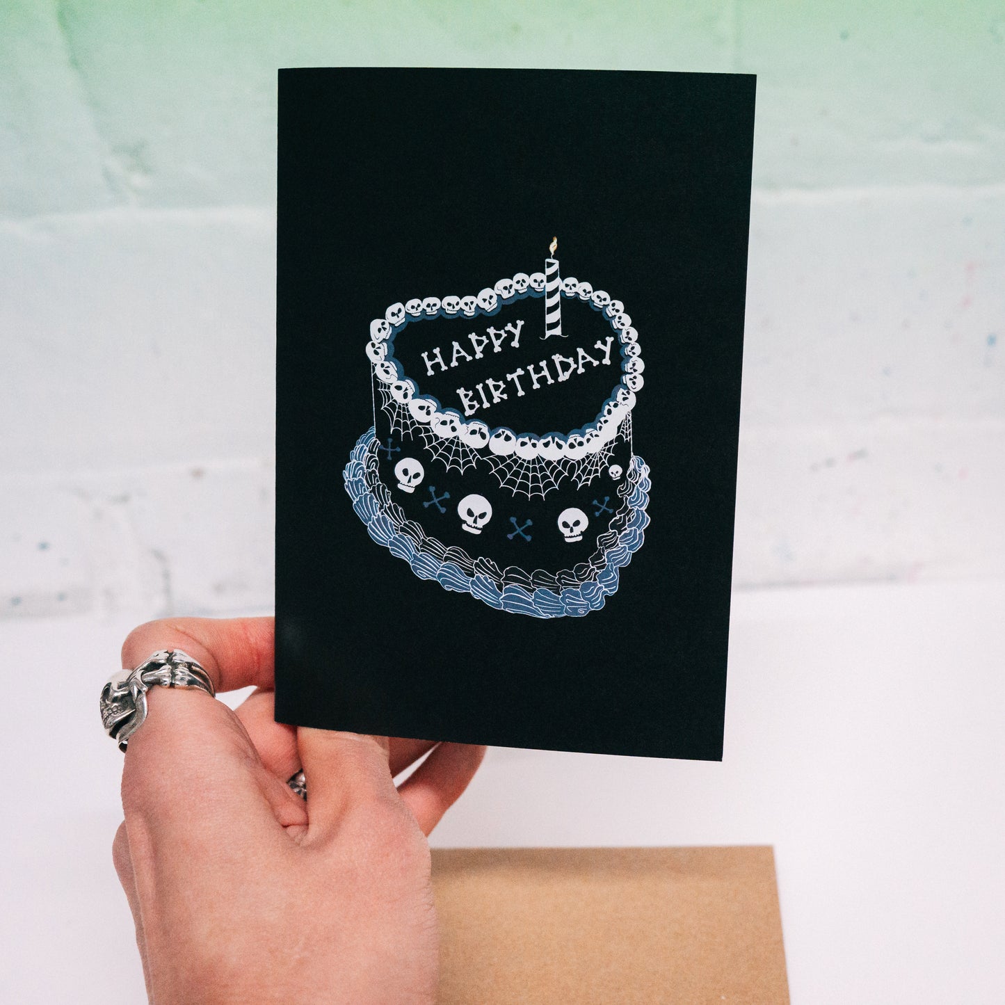 Gothic Birthday Cake Greetings Card