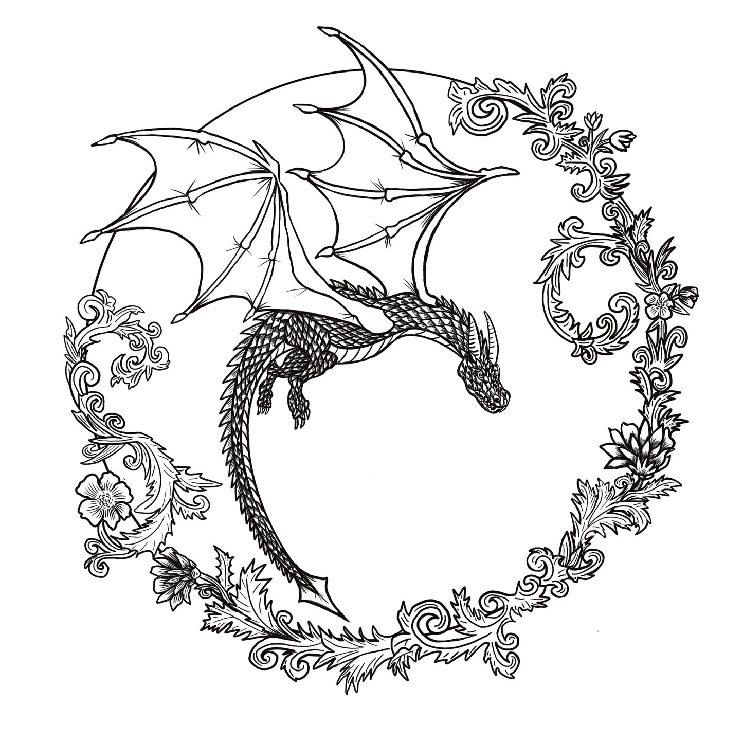Mochthrath - Dawn Dragon  20x20cm Screenprint